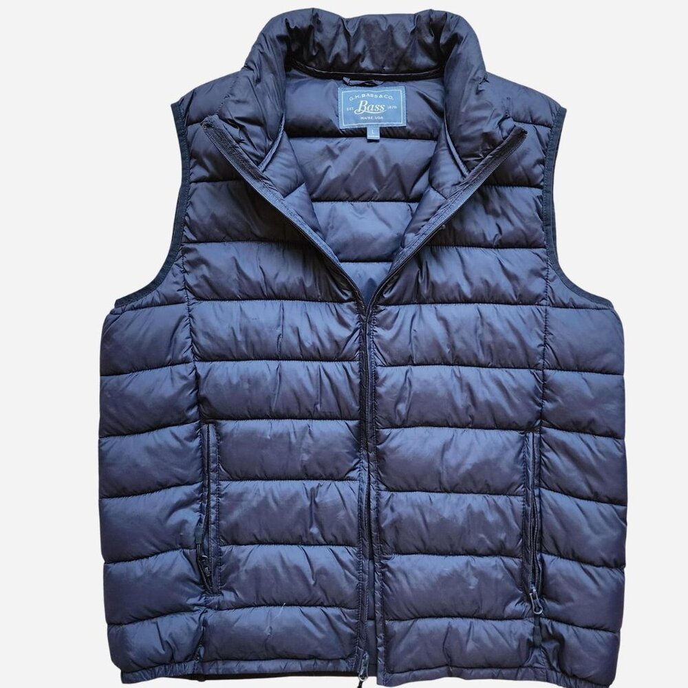 G.H Bass & Co. navy blue puffer gilet Vest - Men's Large